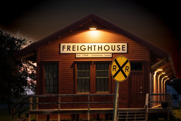 The Freighthouse at Night Photograph by Brian Sims Photography The Freighthouse at Night Photograph by Brian Sims Photography